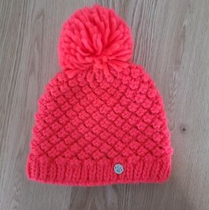 Spyder Women's Pom-Pom Beanie Pink Hat